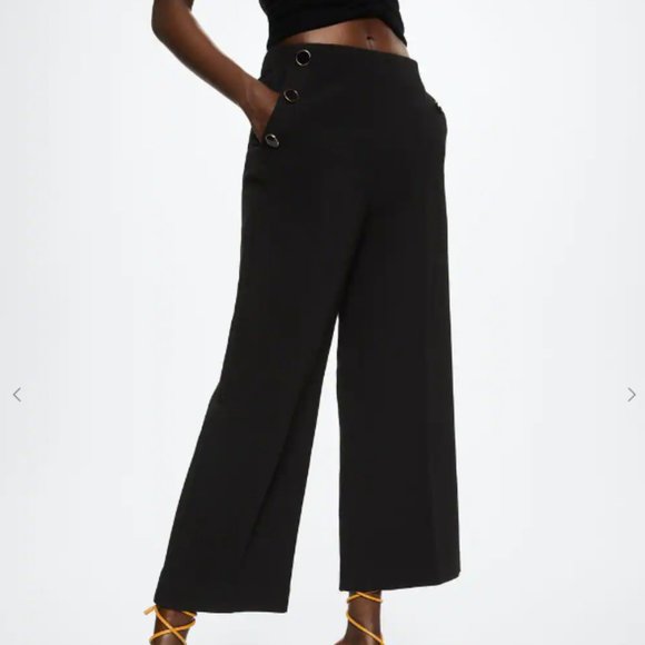 Mango Pants - Mango Cropped Button Pants 1XL - NWT